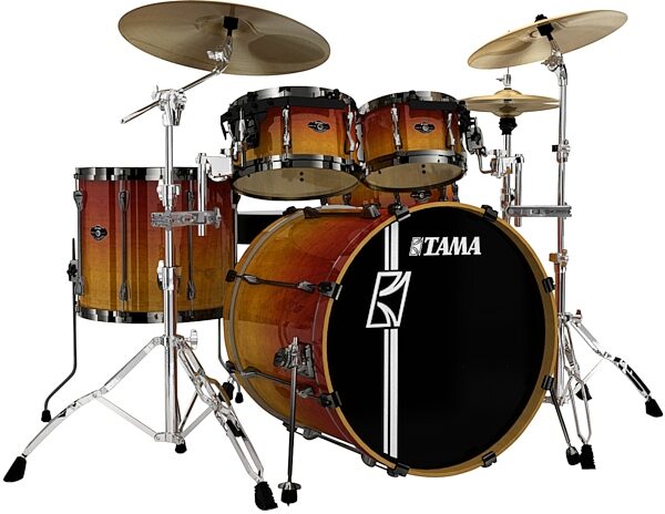 open zoom image for Tama SL52HX Superstar SK Custom Hyper-Drive 5-Piece Drum Shell Kit, Custom Amber Fade