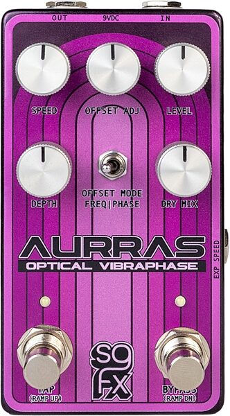 open zoom image for Solid Gold FX Aurras Optical Vibraphase Pedal, Action Position Front