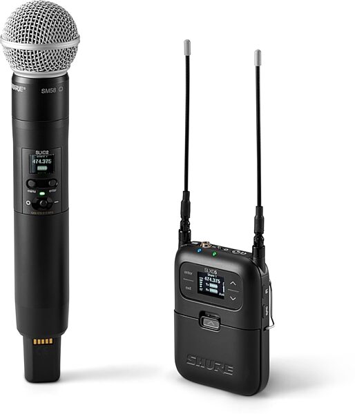 open zoom image for Shure SLXD25/SM58 Portable Handheld Wireless SM58 Microphone System, Band H55 (514 - 558 MHz), Action Position Back