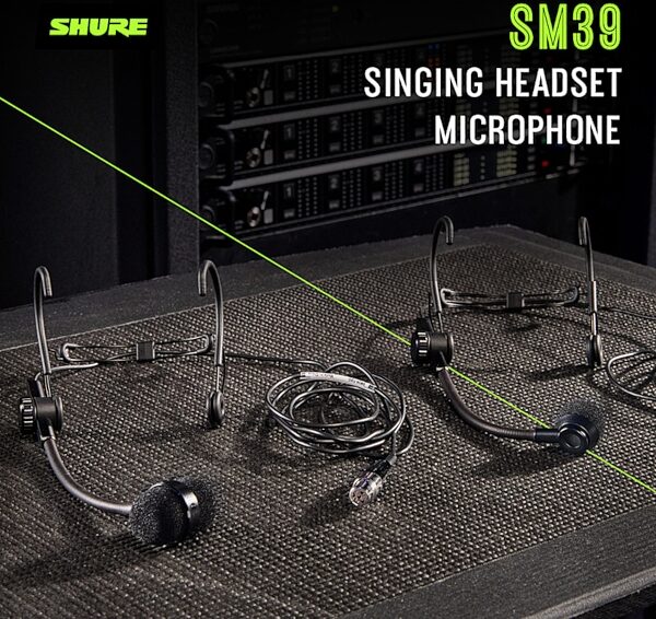 open zoom image for Shure SM39 Cardioid Headworn Condenser Microphone, Black, with TA4F Connector, SM39-TQG, Action Position Front
