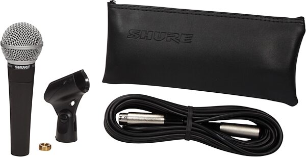 open zoom image for Shure SM58 Dynamic Handheld Microphone, Standard, SM58-CN, with C25J 25' XLR Cable, Package Contents