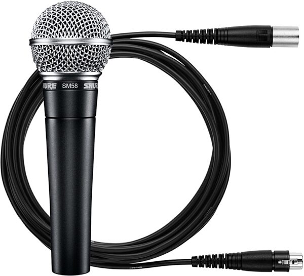 open zoom image for Shure SM58 Dynamic Handheld Microphone, Standard, SM58-CN, with C25J 25' XLR Cable, Main