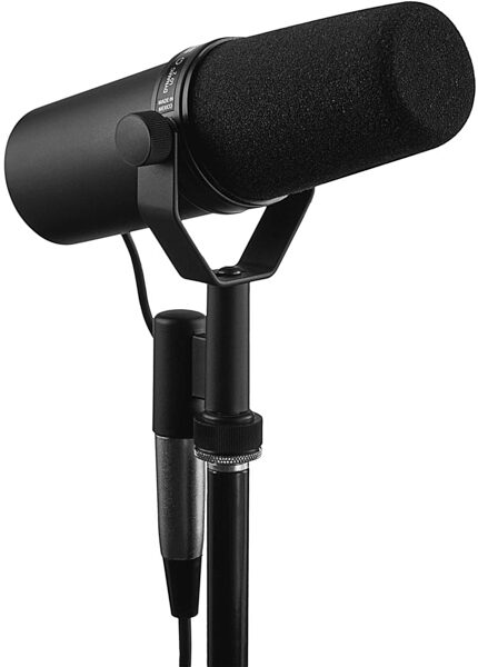 open zoom image for Shure SM7B Dynamic Cardioid Studio Vocal Microphone, New, On Stand