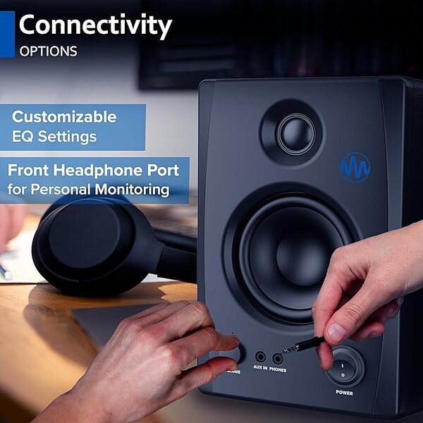 open zoom image for Gemini SMX-3BT Powered Bluetooth Studio Monitors, Pair, Action Position Back