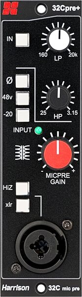 open zoom image for Harrison 32Cpre+ 500-Series Microphone Preamp, New, Action Position Front