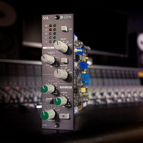 open zoom image for Solid State Logic SSL B-Dyn B-Series 500-Series Dynamics Processor, New, Action Position Back