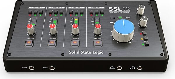 open zoom image for Solid State Logic SSL 12 12x4 USB-C Audio Interface, New, Action Position Back