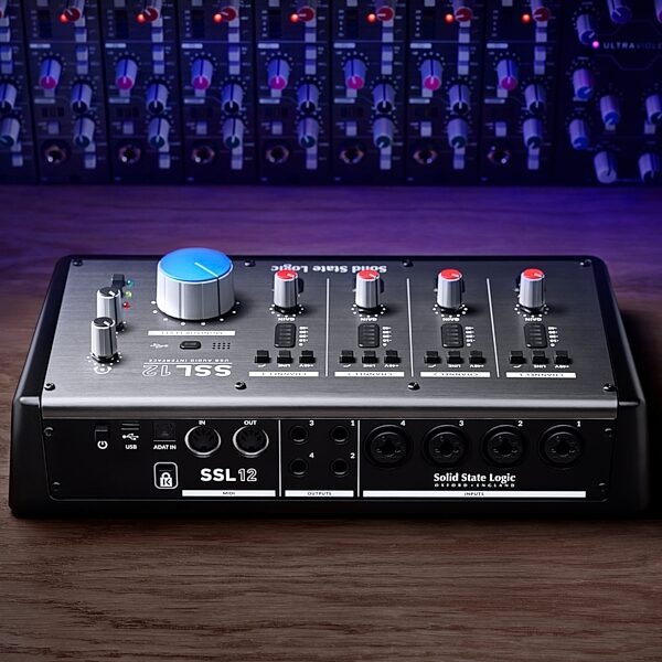 open zoom image for Solid State Logic SSL 12 12x4 USB-C Audio Interface, New, Action Position Back