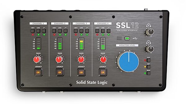 open zoom image for Solid State Logic SSL 12 12x4 USB-C Audio Interface, New, Action Position Back