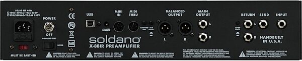 open zoom image for Soldano X88-IR 3-Channel All-Tube Stereo Rackmount Preamp, New, Action Position Back
