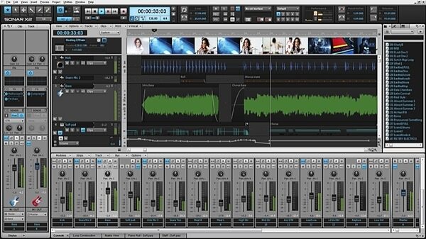 open zoom image for Cakewalk Sonar X2 Studio Music Production Software (Windows), Screenshot Main View
