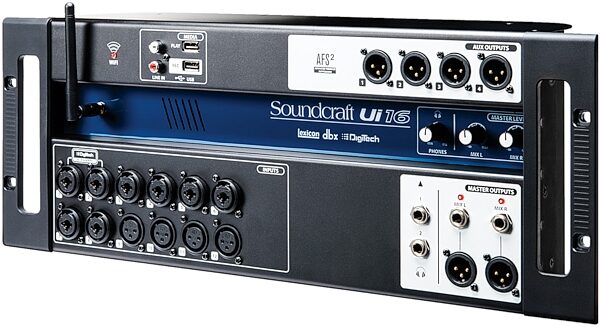 open zoom image for Soundcraft Ui16 Compact 16-Channel Digital Mixer, New, Action Position Back