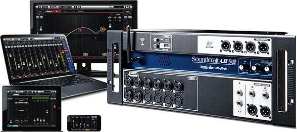 open zoom image for Soundcraft Ui16 Compact 16-Channel Digital Mixer, New, Action Position Back