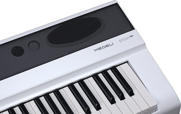 open zoom image for Medeli SP201 Plus Digital Stage Piano, White, Action Position Back