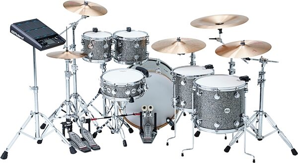 open zoom image for Roland SPD-SX PRO Sampling Multi-Surface Drum Pad, Black, In Use