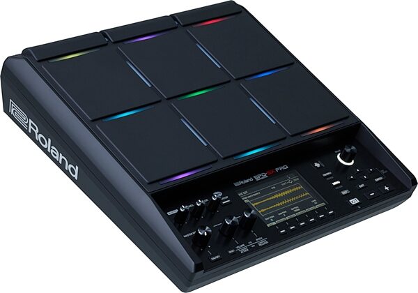 open zoom image for Roland SPD-SX PRO Sampling Multi-Surface Drum Pad, Black, Angle