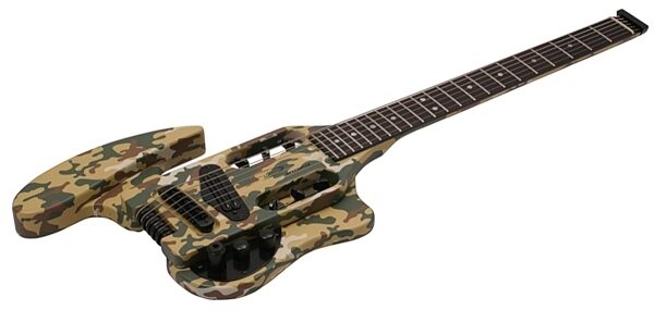 open zoom image for Traveler Speedster Camo Electric Guitar with Gig Bag, Angle