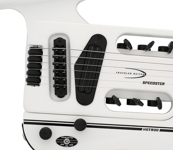 open zoom image for Traveler Speedster Hot Rod Electric Guitar with Gig Bag, White Detail