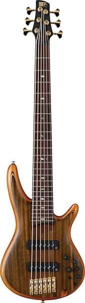 open zoom image for Ibanez SR1206E Premium Electric Bass with Gig Bag, 6-String, Vintage Natural