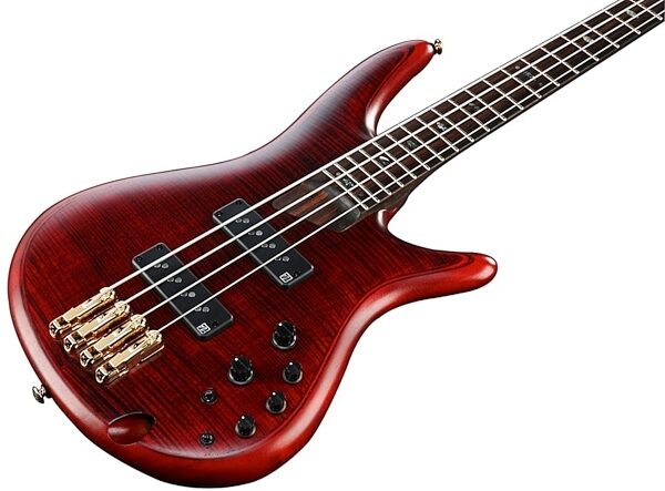 open zoom image for Ibanez SR1400E Premium Electric Bass (with Gig Bag), Deep Rose Flat 3