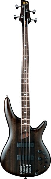 open zoom image for Ibanez SR4000E Prestige Electric Bass (with Case), Transparent Black Flat
