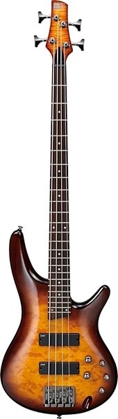 open zoom image for Ibanez SR400QM Quilt Top Electric Bass, Brown Burst