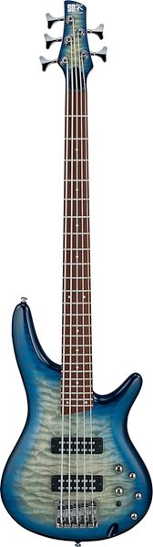 open zoom image for Ibanez SR405EQM Electric Bass, 5-String, Stained Cosmic Blue Starburst, Main