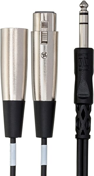 open zoom image for Hosa SRC-200 1/4-Inch TRS to XLR3 Male and XLR3 Female Insert Cable, 3 meter, Action Position Back