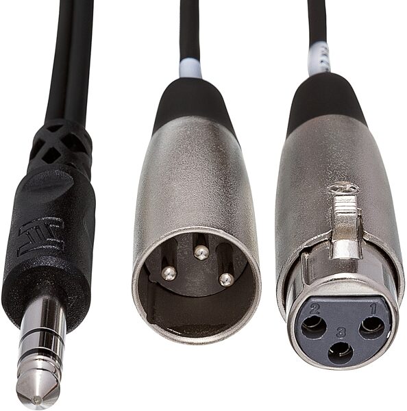 open zoom image for Hosa SRC-200 1/4-Inch TRS to XLR3 Male and XLR3 Female Insert Cable, 3 meter, Action Position Back