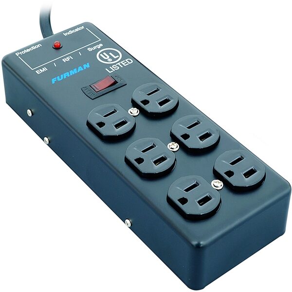 open zoom image for Furman SS6B Surge Block with 6 AC Outlets, Angle