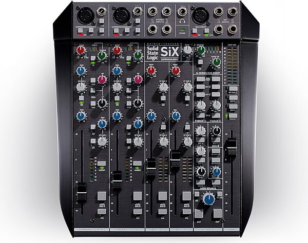 open zoom image for Solid State Logic SSL SiX Desktop Analog Recording Mixer, Open Box (Very Good), Action Position Back