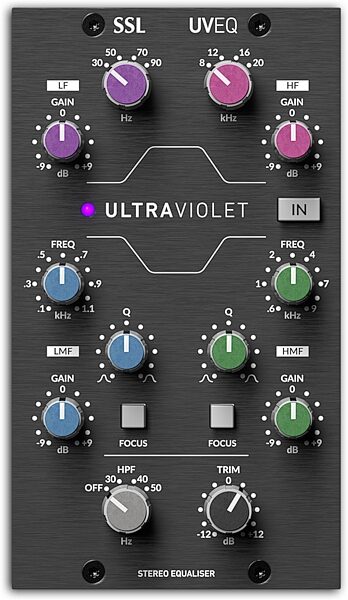 open zoom image for Solid State Logic SSL UltraViolet 500-Series Stereo Equalizer, New, Action Position Back