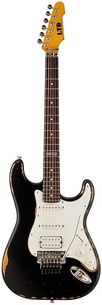 open zoom image for ESP LTD ST203FRR Rosewood Electric Guitar with Floyd Rose, Distressed Black