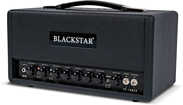 open zoom image for Blackstar St. James 50 6L6 Guitar Amplifier Head (50 Watts), Black, Action Position Back