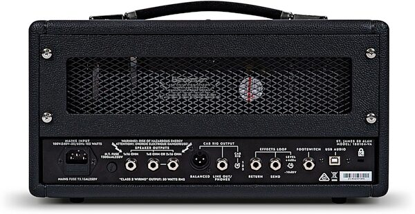 open zoom image for Blackstar St. James 50 6L6 Guitar Amplifier Head (50 Watts), Black, Action Position Back