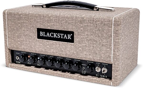 open zoom image for Blackstar St. James 50 EL34 Guitar Amplifier Head (50 Watts), Fawn, Action Position Back