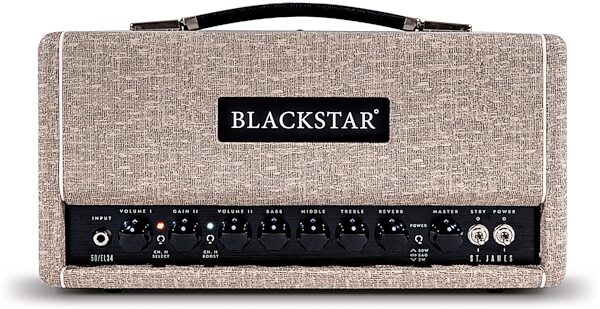 open zoom image for Blackstar St. James 50 EL34 Guitar Amplifier Head (50 Watts), Fawn, Action Position Back