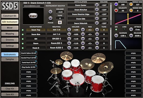 open zoom image for Steven Slate Drums 5 Drum Plug-in Software, Digital Download, Screenshot Front