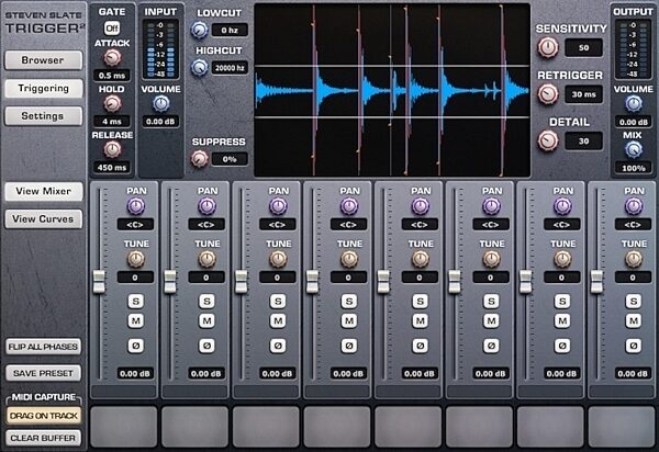 open zoom image for Steven Slate Trigger 2 Platinum Plug-in Software, Digital Download, Screenshot Front