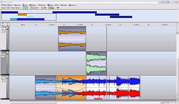 open zoom image for Steinberg WaveLab Studio Mastering Software (Windows), Audio Montage