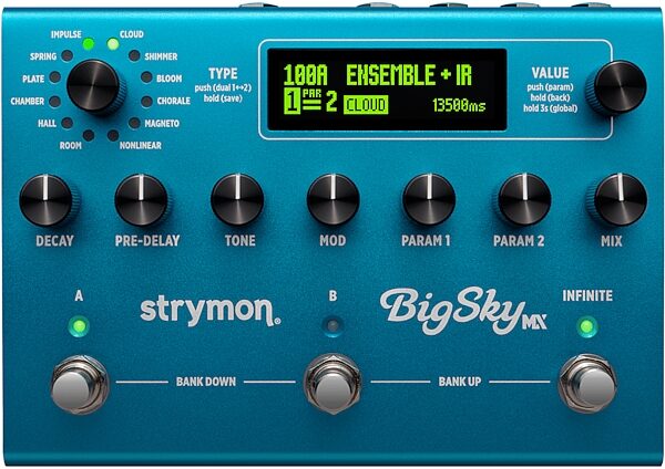open zoom image for Strymon BigSky MX Reverb Pedal, New, Action Position Back