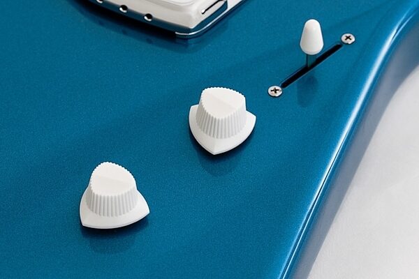 open zoom image for Ernie Ball Music Man St. Vincent Signature Electric Guitar (with Case), Blue Controls