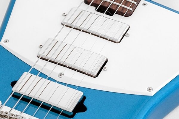 open zoom image for Ernie Ball Music Man St. Vincent Signature Electric Guitar (with Case), Blue Pickups