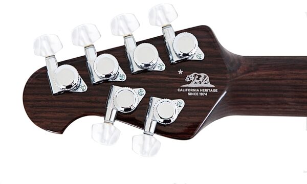 open zoom image for Ernie Ball Music Man St. Vincent Signature Electric Guitar (with Case), Blue Headstock Back
