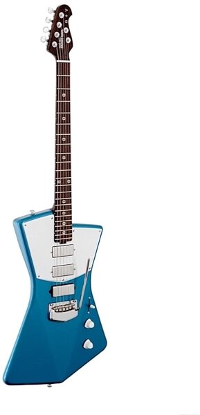 open zoom image for Ernie Ball Music Man St. Vincent Signature Electric Guitar (with Case), Blue Side