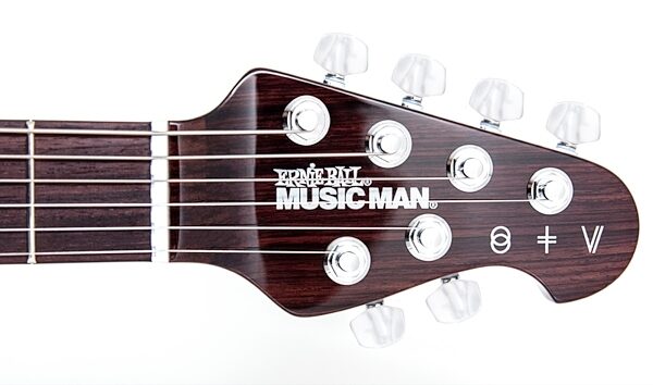 open zoom image for Ernie Ball Music Man St. Vincent Signature Electric Guitar (with Case), Blue Headstock