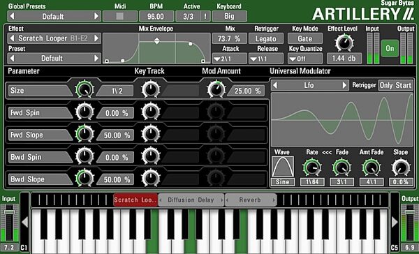 open zoom image for Sugar Bytes Artillery 2 Audio Software, Digital Download, Screenshot Front