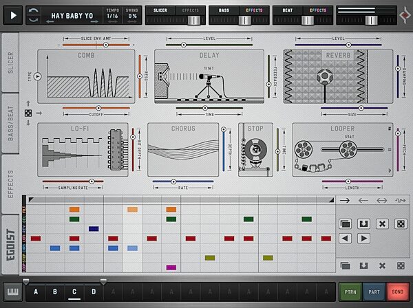 open zoom image for Sugar Bytes Egoist Groove Sampler Software Instrument, Digital Download, Rear detail Front