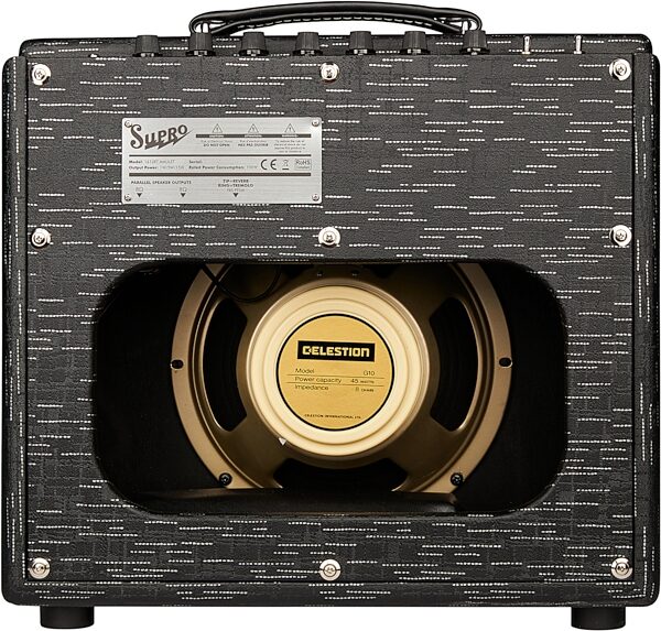 open zoom image for Supro Amulet Electric Guitar Combo Amplifier (15 Watts, 1x10"), New, Action Position Back