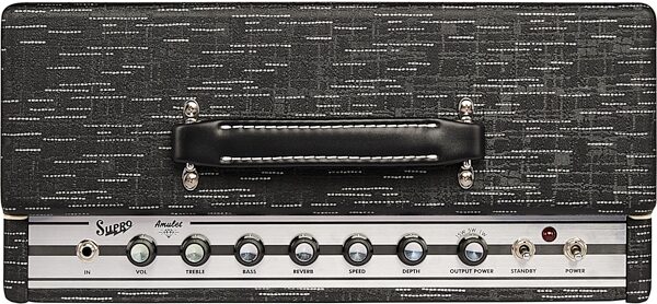 open zoom image for Supro Amulet Electric Guitar Combo Amplifier (15 Watts, 1x10"), New, Action Position Back